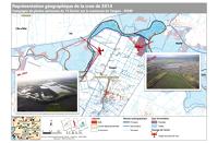 13891 Représentation géographique de la crue de 2014. Campagne de photos aériennes du 19/20/2014 sur la commune de Taugon 