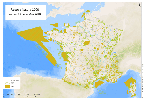 Réseau Natura 2000 état au 15 décembre 2019