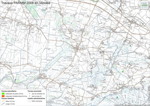 Chantiers de restauration paysagère du site classé - Bilan PARMM 2008 en Vendée