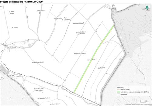 Chantiers d'aménagements agro-pastoraux et de restauration paysagère des marais orientaux - Projets PARMO Lay 2020