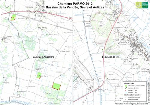 Chantiers d'aménagements agro-pastoraux et de restauration paysagère des marais orientaux - Bilan PARMO 2012 Vendée Sèvre Autise