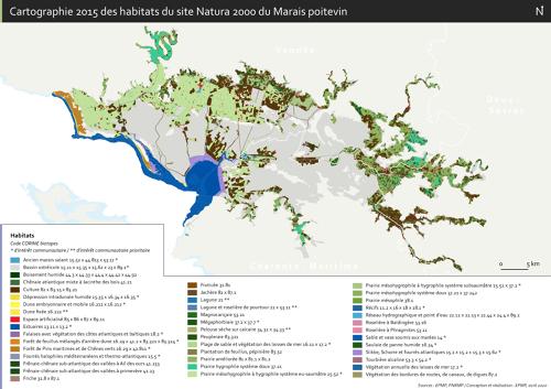 Cartographie 2015 des habitats du site Natura 2000 du Marais poitevin