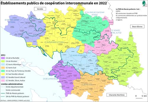 Etablissements publics de coopération intercommunale en 2022