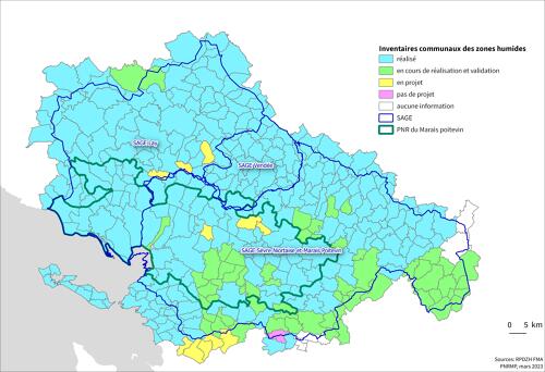 Avancement des inventaires communaux des zones humides en 2023