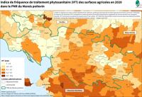 15662 Indice de fréquence de traitement phytosanitaire (IFT) des surfaces agricoles en 2020 dans le PNR du Marais poitevin 