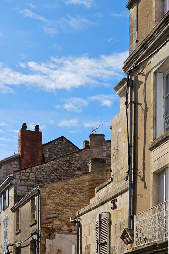 Fontenay-le-Comte - Démolition de maisons anciennes rue des loges